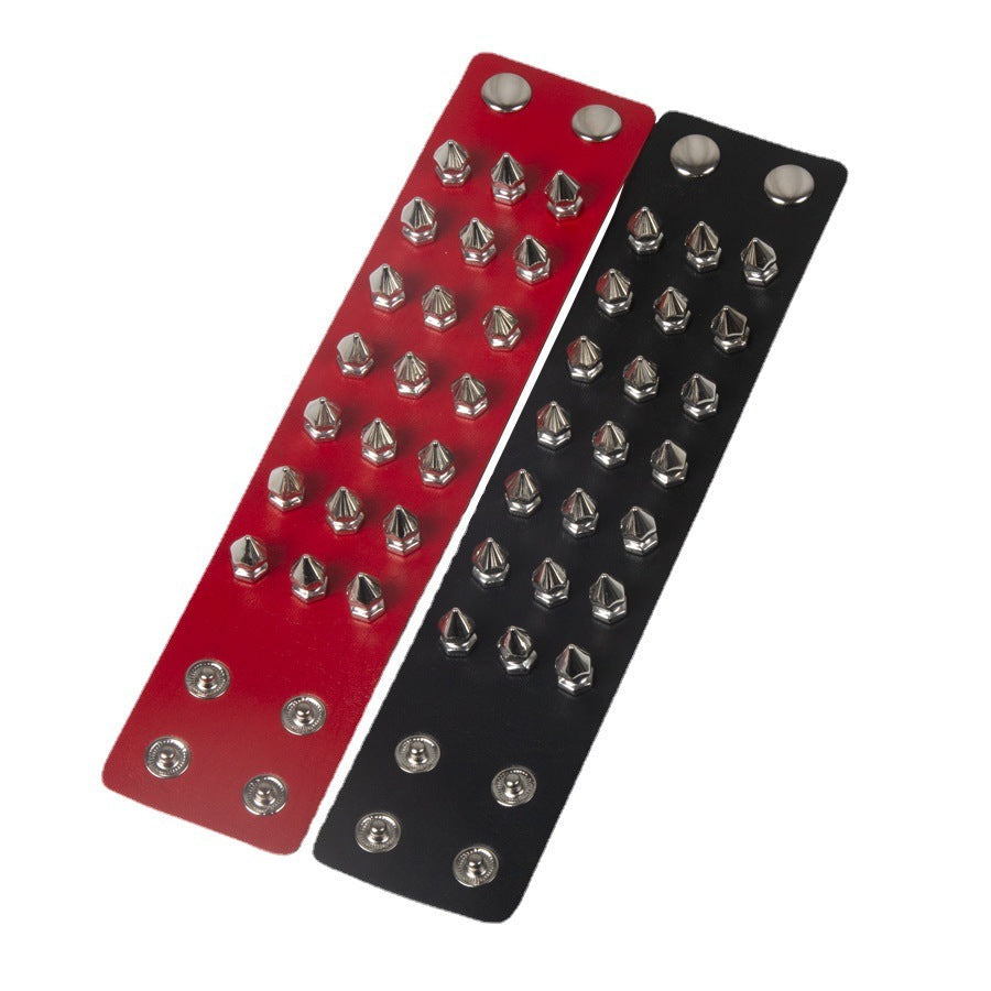 Deathspike Cuff Leather Bracelet