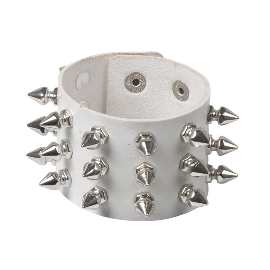 Deathspike Cuff Leather Bracelet