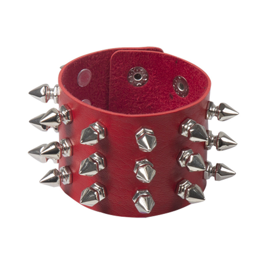 Deathspike Cuff Leather Bracelet