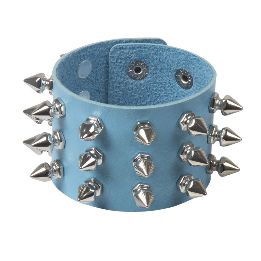Deathspike Cuff Leather Bracelet