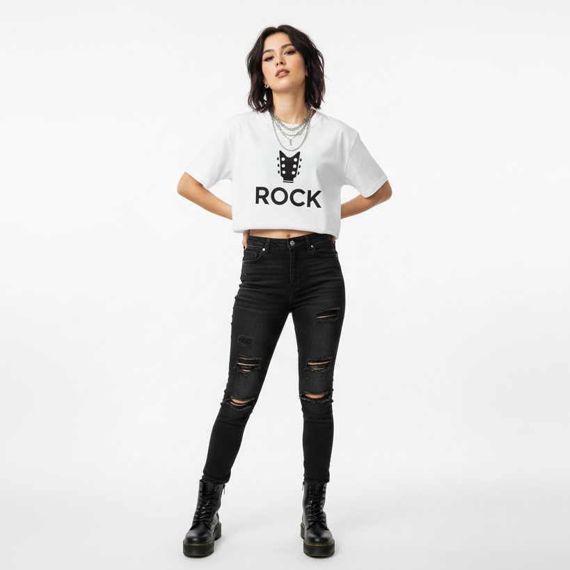 The Rock Collective Rock n Roll Vibes Women’s Baby T-Shirt
