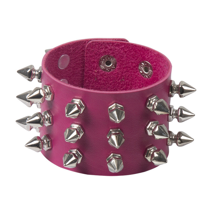 Deathspike Cuff Leather Bracelet