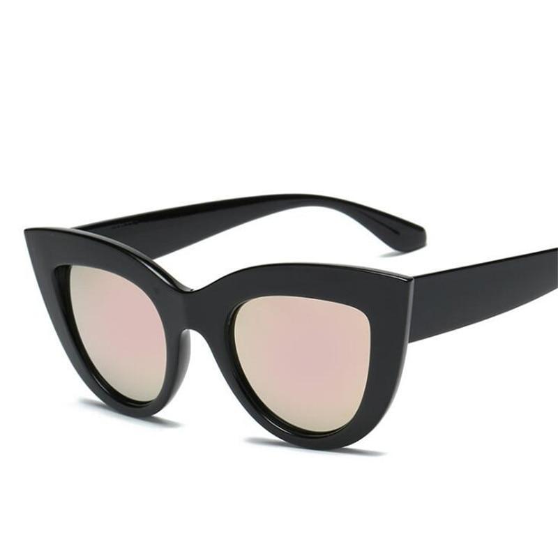 Vintage Retro Cat Eye Women Sunglasses Tinted Color Lens Men Vintage Shaped Sun Glasses Female Eyewear Blue Sunglasses Brand Designer