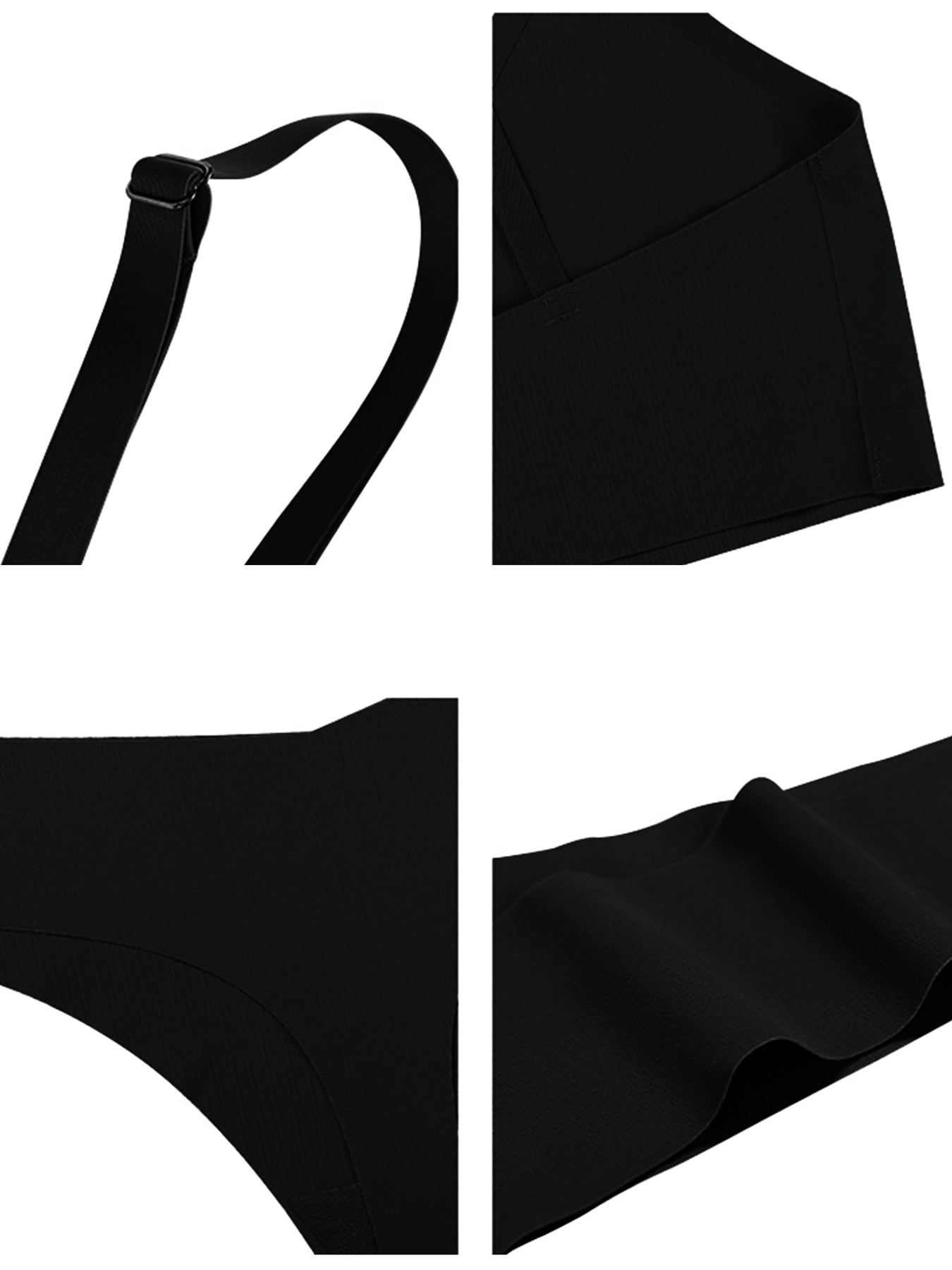 Ethereal Wolf in the Moonlight Seamless Bra for Women (Front Printing)