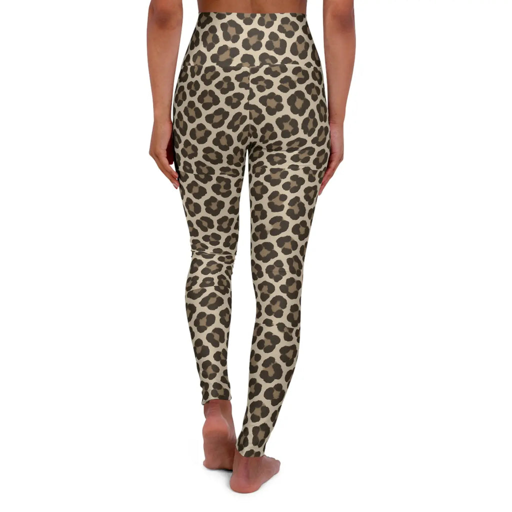 Leopard Print High Waisted Yoga Leggings - Dipaliz